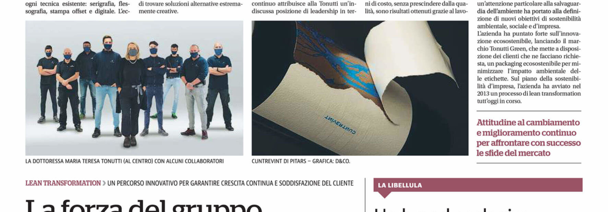Tonutti Articolo Repubblica Etichette Eccellenti Miglioramento Continuo Forza Del Gruppo Chiave Del Successo Brand Ecologico Tonutti Green 1210x423