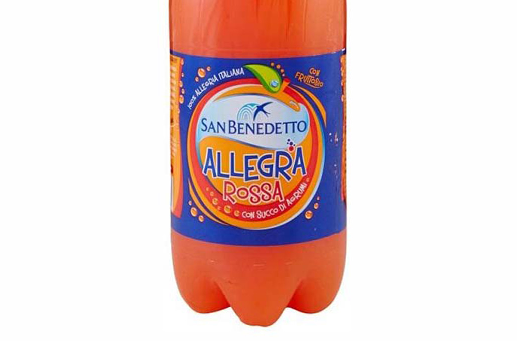 Stampa Etichetta Soft Drink San Benedetto Allegra Rossa Dettaglio