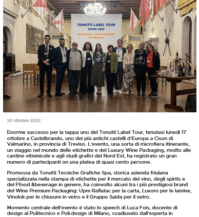Successo Per Tonutti Label Tour Il Friuli 388x423